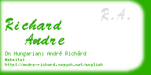 richard andre business card