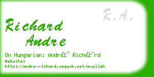 richard andre business card